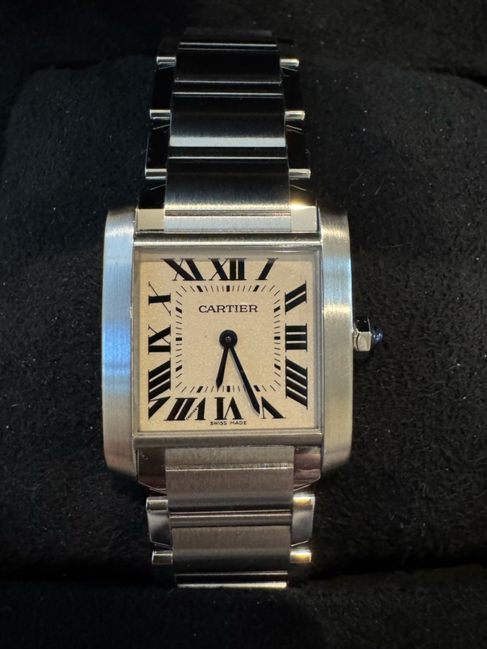 Cartier Tank Française Steel Mid Size Quartz Watch *under warranty 11/27 - Picture 3 of 16